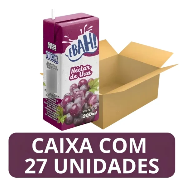 Caixa Com 27 Suco De Uva Ebah Caixinha 200ml
