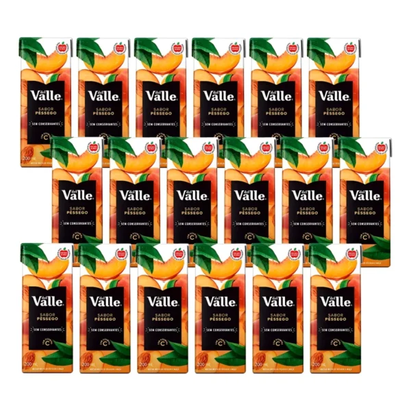 Caixa Del Valle Nectar Suco Pessego C 18 Unidades De 200 Ml
