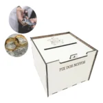 Caixa Pix Lua De Mel Sapatinho Gravata Casamento Mdf Branco