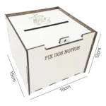 Caixa Pix Lua De Mel Sapatinho Gravata Casamento Mdf Branco