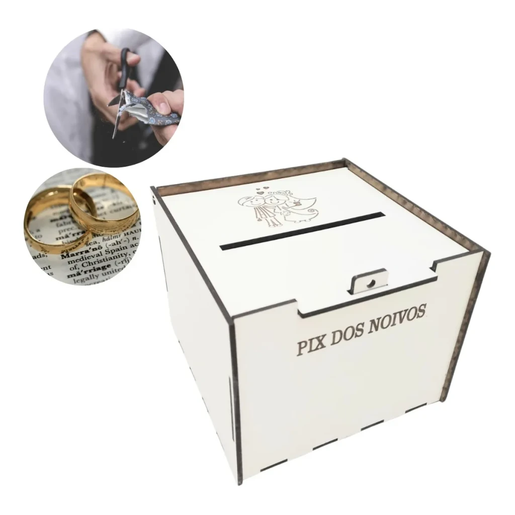 Caixa Pix Lua De Mel Sapatinho Gravata Casamento Mdf Branco Caixa Pix Lua De Mel Sapatinho Gravata Casamento Mdf Branco