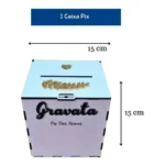 Caixa Pix Mdf Hora Da Gravata + 50 Adesivos Festas Casamento