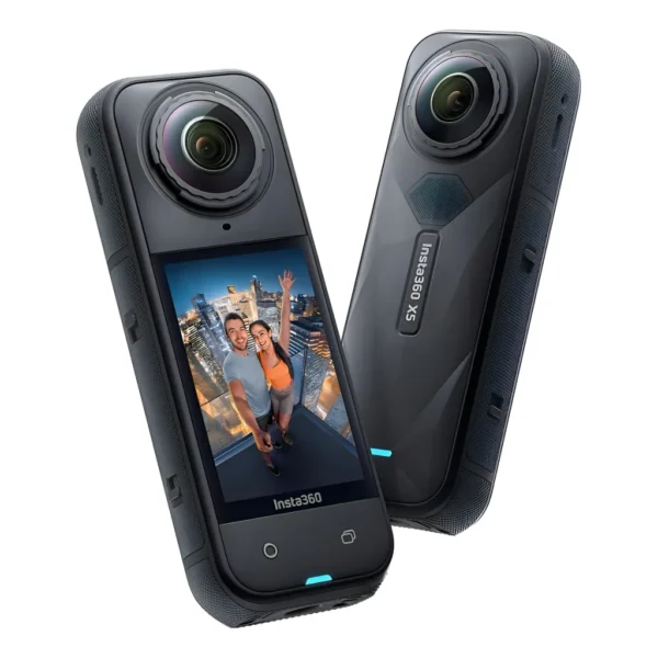 Câmera De Ação Insta360 X5 8k 360º Ipx8 À Prova D'água Chip Triple Ai 2400mah Bateria Lentes Resistentes E Substituíveis Cor Preta