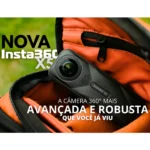 Câmera De Ação Insta360 X5 8k 360º Ipx8 À Prova D'água Chip Triple Ai 2400mah Bateria Lentes Resistentes E Substituíveis Cor Preta