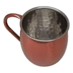 Caneca De Aço Inox Cobre 520ml - Durável E Versátil Cor Marrom