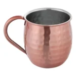 Caneca De Aço Inox Cobre 520ml - Durável E Versátil Cor Marrom