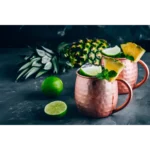 Caneca De Aço Inox Cobre 520ml - Durável E Versátil Cor Marrom