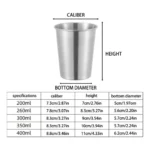 Caneca De Cerveja De Aço Inoxidável De Camada Única De 350ml