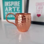 Caneca Moscow Mule 100% Cobre 500ml Martelada