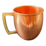 Caneca Moscow Mule Barril Lisa 300 Ml Artesanato Líder Alça De Bronze