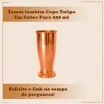 Caneca Moscow Mule Em Cobre Puro Martelada 500ml Alca Bronze