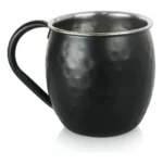 Caneca Moscow Mule Inox Preto Martelado 500ml Mundi