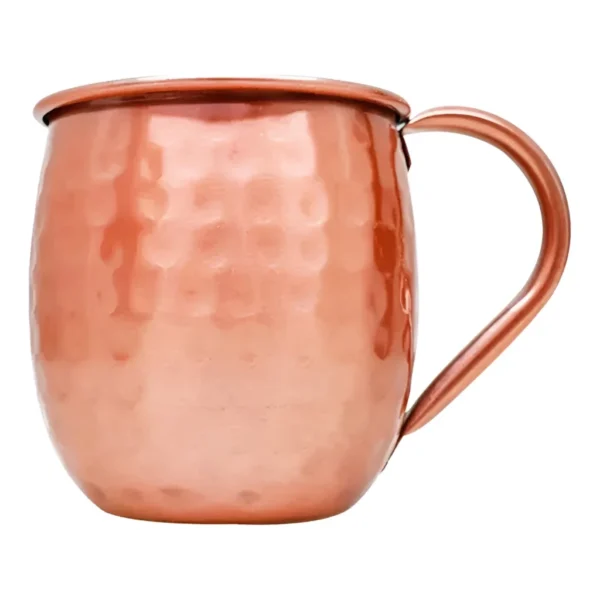 Caneca Moscow Mule Martelada Rose Gold 580ml Rosa