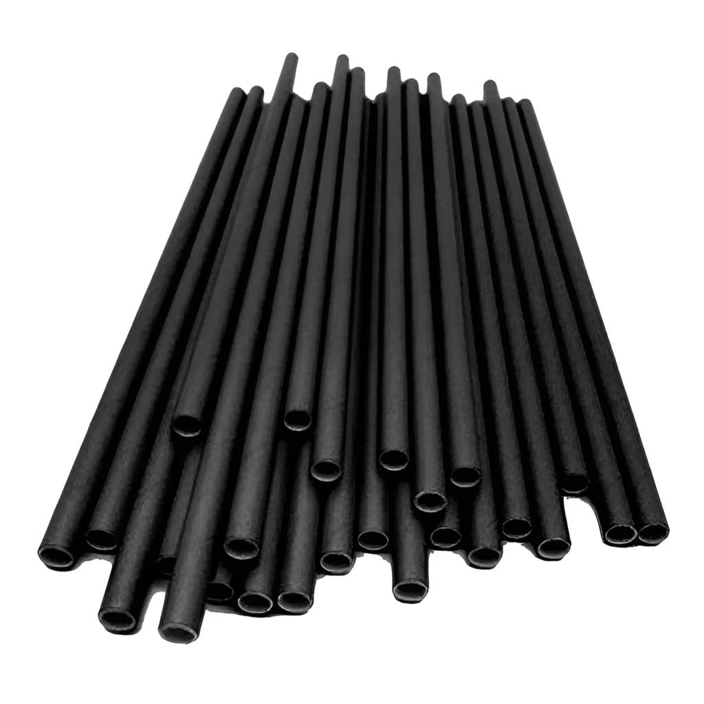 Canudo Preto De Plástico Biodegradável Para Drinks 250 Unid Canudo Preto De Plástico Biodegradável Para Drinks 250 Unid