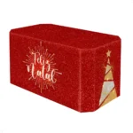 Capa De Mesa Natal Decoração De Festa 3d Tecido Sublimado Veste Fácil Com Elástico