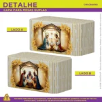 Capa De Mesa Natal Decoração Para Festa Em Tecido C/elástico Veste Fácil