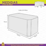 Capa De Mesa Natal Decoração Para Festa Em Tecido C/elástico Veste Fácil