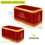 Capa De Mesa Natal Decoração Para Festa Natalina Em Tecido Veste Fácil