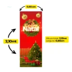 Capa De Porta Decoração Natal 0,85 X 2,10 Alta Qualidade