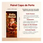 Capa De Porta Decorativa De Natal Efeito Realista 0,85x2,10