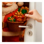 Capa De Porta Decorativa De Natal Efeito Realista 0,85x2,10