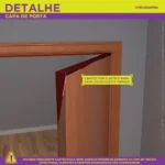 Capa De Porta Decorativa Natal Papai Noel Decoração Natalina Em Tecido 0,85x2,10m Veste Fácil Enfeite De Natal