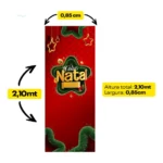 Capa De Porta Natal Decoração 0,85 X 2,10m Alta Qualidade