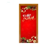 Capa De Porta Natal Decoração Alta Qualidade 0,85 X 2,10m