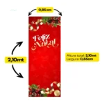 Capa De Porta Natal Decoração Alta Qualidade 0,85 X 2,10m
