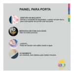 Capa De Porta Natal Decoração De Casa 0,85mx2,10m C/ Elástic