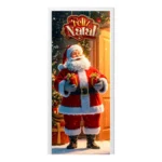 Capa De Porta Decoração Natalina Veste C/elástico 0,85x2,10m