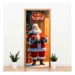 Capa De Porta Decoração Natalina Veste C/elástico 0,85x2,10m