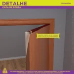 Capa De Porta Natalina Decorativa P/banheiro Sublimado 0,85x2,10m C/elástico Decoração De Natal