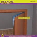 Capa De Porta Natalina Em Tecido Decorativo Decoração De Natal 0,85x2,10m C/elástico Para Casa