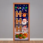 Capa De Porta Natalina Sublimado Para Decoração De Natal Enfeites Natalinos 0,85x2,10m C/elástico