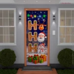 Capa De Porta Natalina Sublimado Para Decoração De Natal Enfeites Natalinos 0,85x2,10m C/elástico