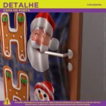 Capa De Porta Natalina Sublimado Para Decoração De Natal Enfeites Natalinos 0,85x2,10m C/elástico