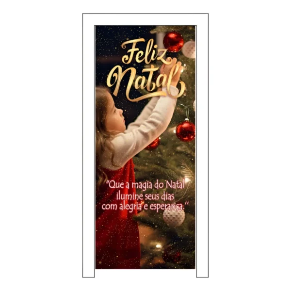 Capa Decorativa De Porta Sublimado 0,85x2,10 Natal