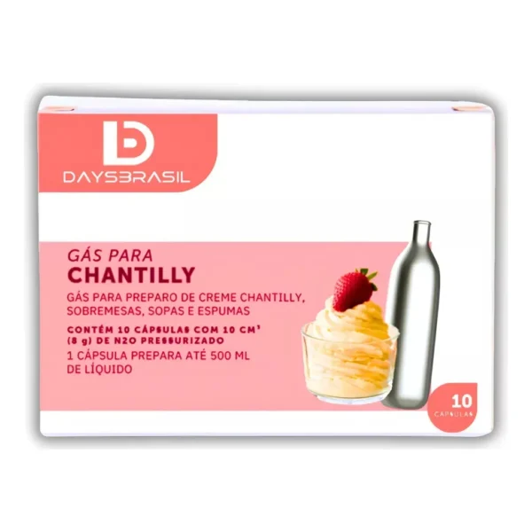 Cápsula De Gás N2o P Chantily Caixa 10 Ampolas Garrafa Sifão