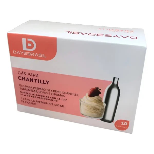 Capsulas De Gás Sifão Chantilly N20 Com 10 Unidades Daysbrasil