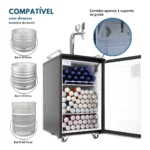 Chopeira Kegerator Digital 1 Via Pingadeira Inox