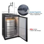 Chopeira Kegerator Digital 1 Via Pingadeira Inox