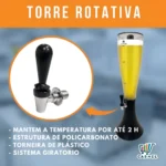 Chopeira Marchesoni 2,5 L Torre Completa 2 Un Com Refil Inox Cor Preto N/A
