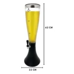 Chopeira Marchesoni 2,5 L Torre Completa 2 Un Com Refil Inox Cor Preto N/A