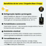 Chopeira Alumínio 5,1l + Torneira Italiana Portátil A Gelo
