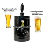 Chopeira Alumínio 5,1l + Torneira Italiana Portátil A Gelo