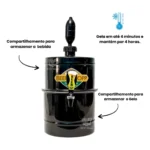 Chopeira Alumínio 5,1l + Torneira Italiana Portátil A Gelo