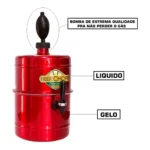 Chopeira A Gelo Cooler Portátil 5l Cervejeira Gela Rápido Cor Vermelha Vermelha