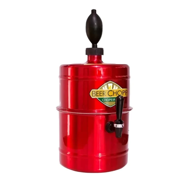 Chopeira A Gelo Cooler Portátil 5l Cervejeira Gela Rápido Cor Vermelha Vermelha