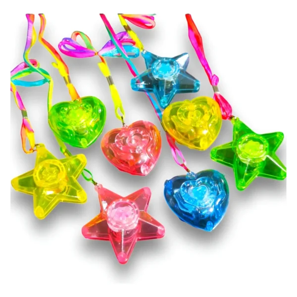 30 Colar Pisca Colorido Festas Baladas Casamento Atacado